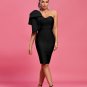 One Shoulder Bowknot Bandage Dress