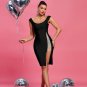 Crystal Mesh Midi Bandage Dress