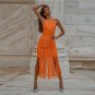 Halter Sleeveless Tassels Midi Bandage Dress