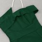 One Shoulder Pearl Midi Bandage Dress