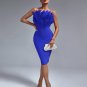 Strapless Feather Midi Bandage Dress
