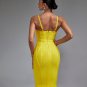 Strappy Stripe Backless Bandage Dress