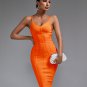 Strappy Stripe Backless Bandage Dress