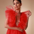 Deep-V Tulle Ballgown