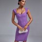 Lilac Backless Bandage Dress