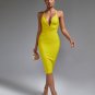 Backless Strappy Stripe Bandage Dress
