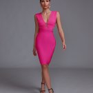 V Neck Hollow Out Bandage Dress