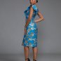 One Shoulder Frill Midi Dress