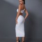 One Shoulder Cutout Midi Bandage Dress