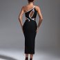 One Shoulder Cutout Midi Bandage Dress