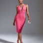 V Neck Backless Bandage Dress