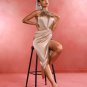 Skylar Rose Gold Backless Midi Dress
