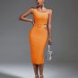 One Shoulder Sleeveless With Belt Bandage Dress