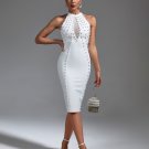 Pearl Embellished Midi Bandage Dress