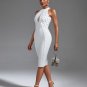 Pearl Embellished Midi Bandage Dress