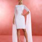 Shawl Sleeves Midi Bandage Dress