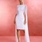 Shawl Sleeves Midi Bandage Dress
