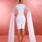 Shawl Sleeves Midi Bandage Dress