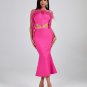 Strappy Feather Trim Hollow Out Bandage Dress