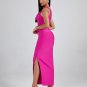 One Shoulder Pleated Bandage Long Dress