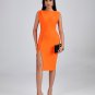 Side Metal Zipper Midi Bandage Dress