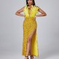 Feather Sequin Maxi Dress