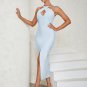 Strappy Sleeveless Slit Midi Bandage Dress