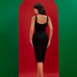 Black Lace Midi Bandage Dress