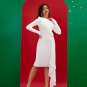 Round Neck Draped Frill Bandage Dress