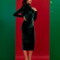 Velvet High-neck Midi Bodycon Dress