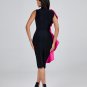 Bowknot Ruffle Midi Bandage Dress