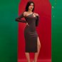 Double Rings Bandage Midi Dress