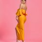 Elegant Off Shoulder Slit Bandage Dress