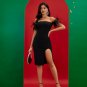 Off Shoulder High Slit Bandage Midi Dress