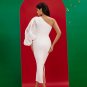 One Shoulder Bishop Sleeve Bandage Dress