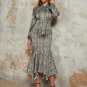Long Sleeve Fishtail Midi Bodycon Dress