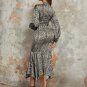 Long Sleeve Fishtail Midi Bodycon Dress