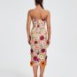 Maraya Strapless Floral Applique Midi Dress