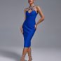 Rhinestone Criss Cross Front Bandage Dress