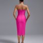 Open Back Feather Midi Bandage Dress