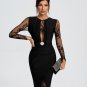 Sexy Lace Patchwork Bandage Midi Dress