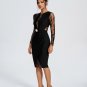 Sexy Lace Patchwork Bandage Midi Dress