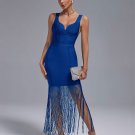 Sweetheart Fringe Bandage Dress