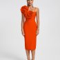 Huge Flowers Bandage Midi Dress