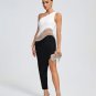 One Shoulder Bandage Patchwork Midi Dress