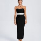 Strapless Bow-Detail Bandage Long Dress