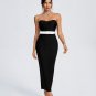 Strapless Bow-Detail Bandage Long Dress