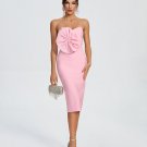Pink Bowknot Bandage Bustier Dress