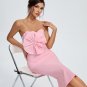 Pink Bowknot Bandage Bustier Dress