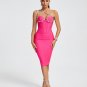 One Shoulder Crystal Chain Bandage Dress